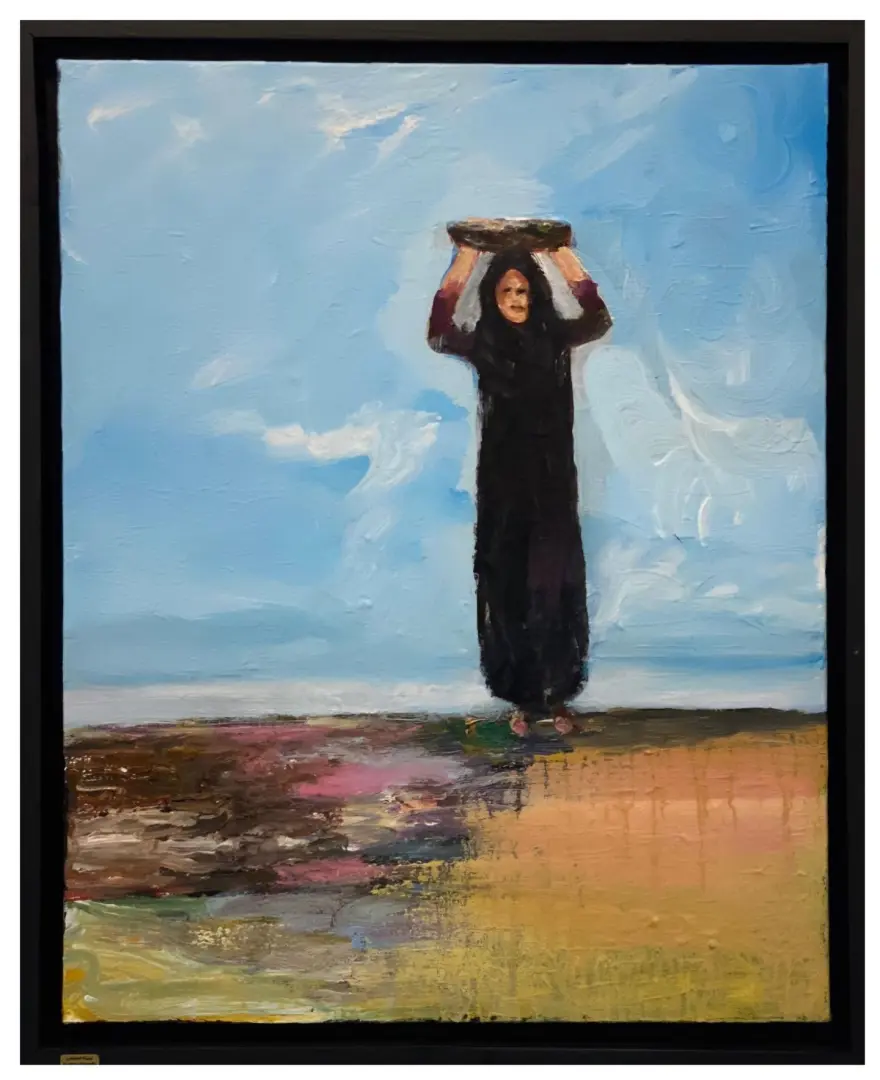 countryside woman painting